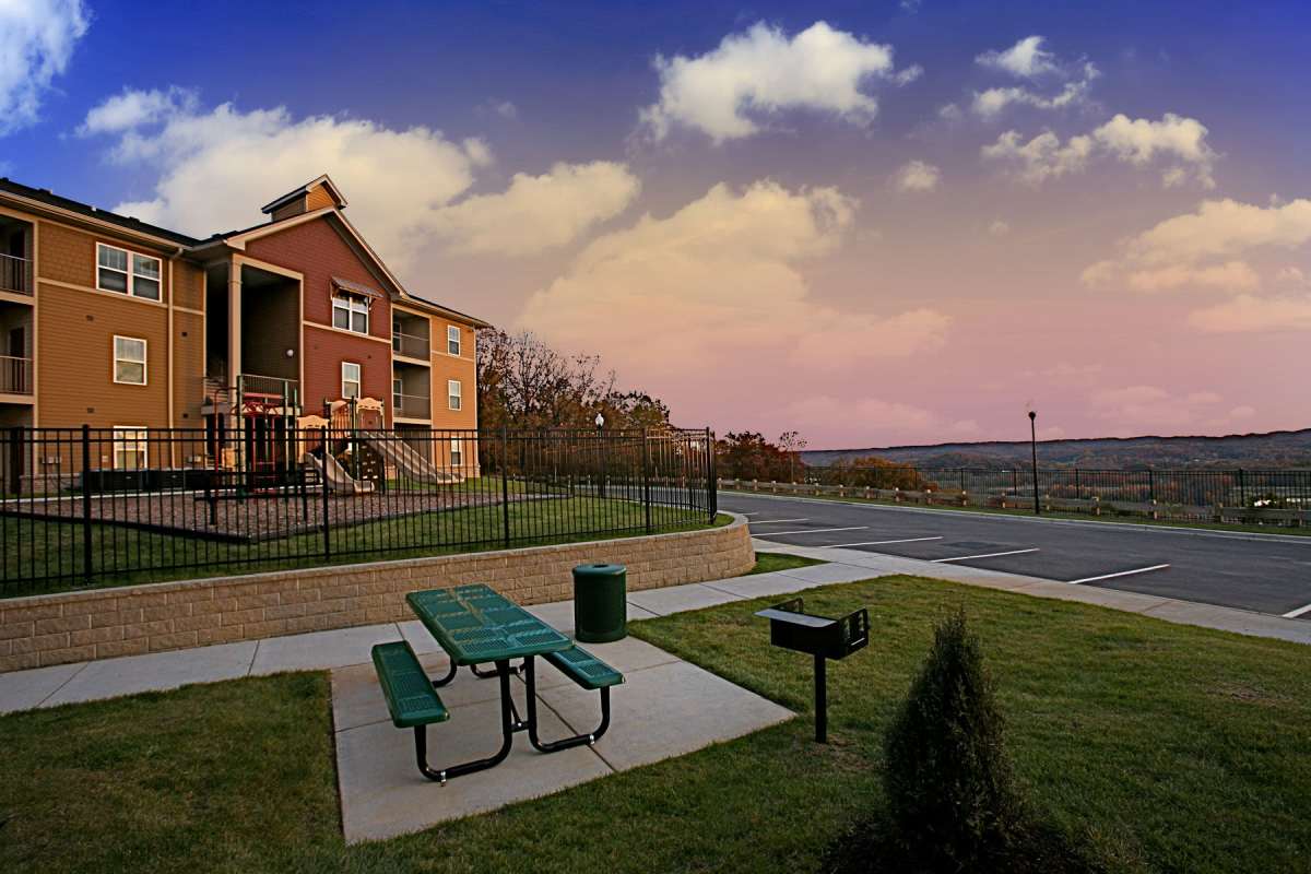 View of the exterior from street at Overlook Terraces in Louisville, Kentucky