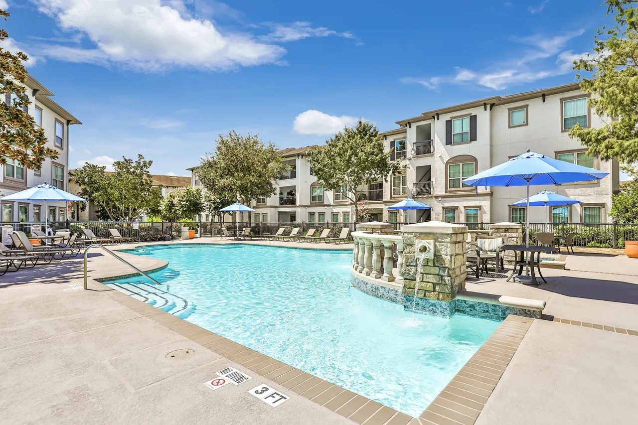 Resort-style pool with separate reflection pool