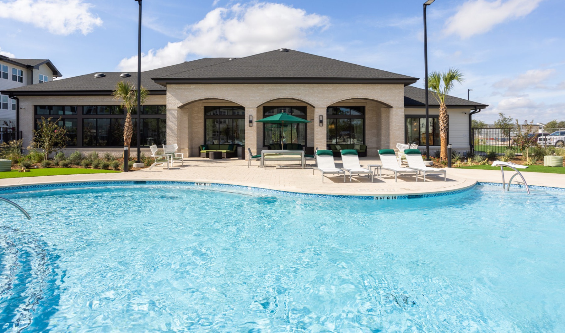 Resort Style Pool with Outdoor Grilling Area & Resident Lawn