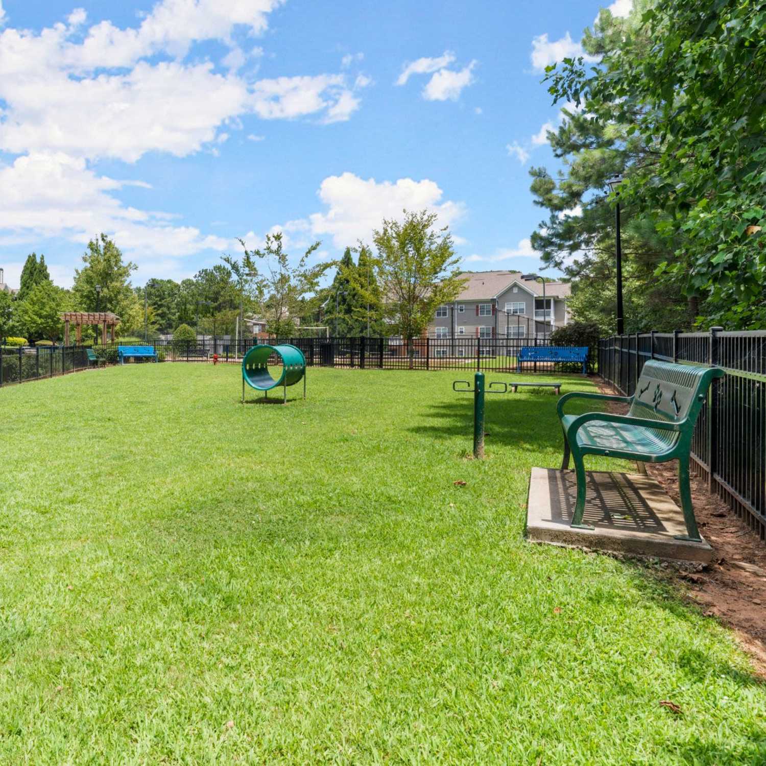 Dog park at The Cedars at Johns Creek in Johns Creek, Georgia