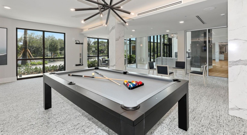CERU clubhouse with billards
