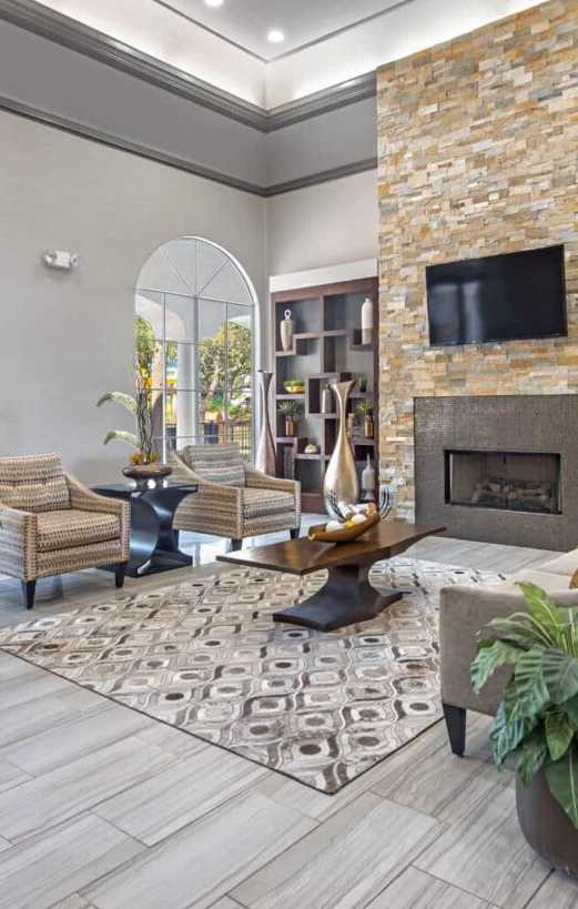 Living Room With Fireplace and comfortable sitting area at Reserve at Canyon Creek ,Texas