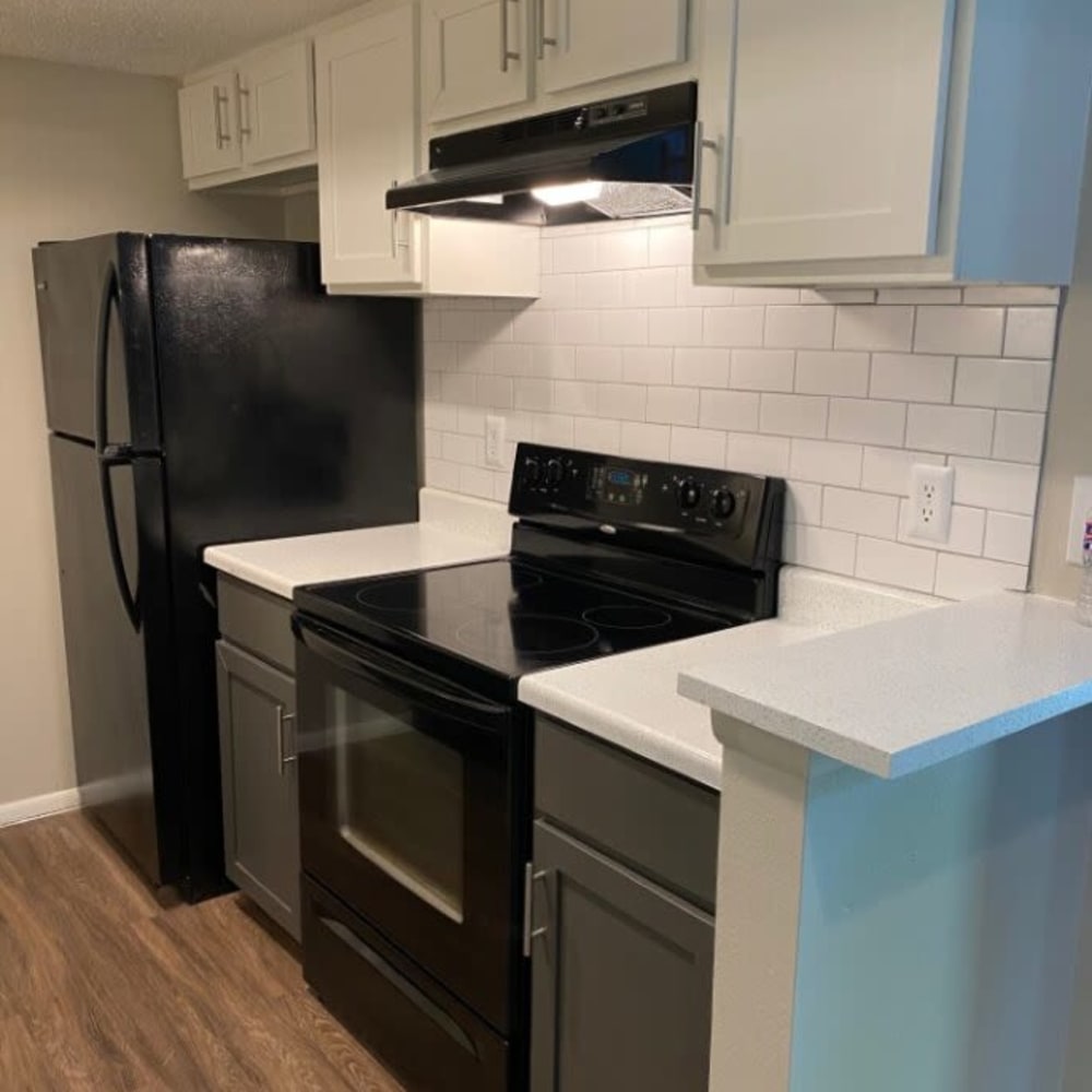 Kitchen area at Cornerstone At Overlook in San Antonio, Texas 