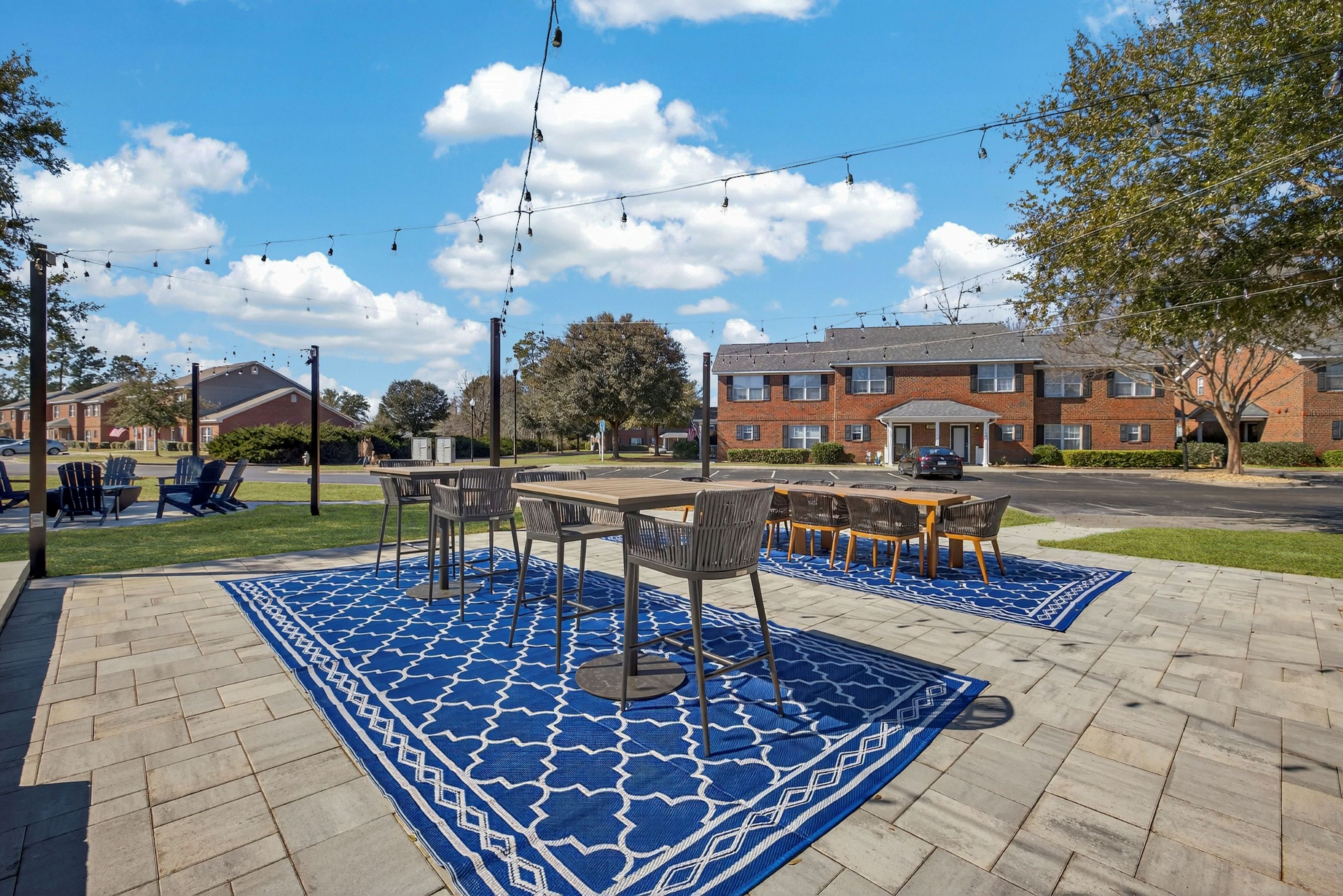 Brand new picnic area at The Townes at Prior