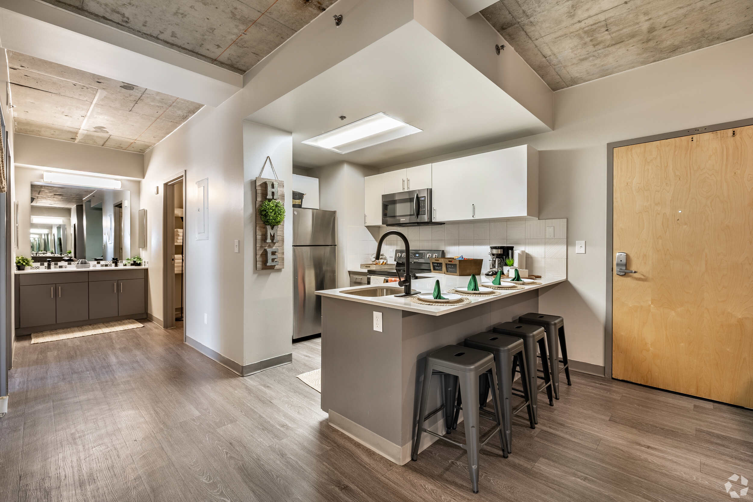 auraria lofts apartments near auraria campus denver open kitchen to shared bathroom vanity
