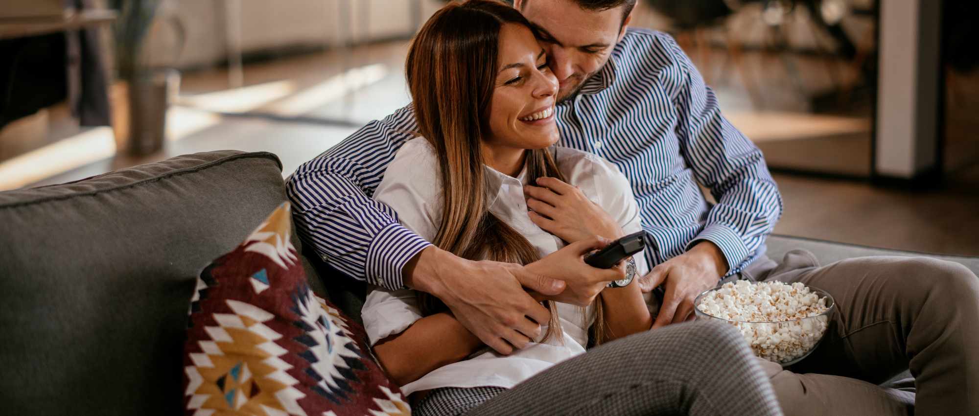 Couple in apartment at Kensington Square in Rock Hill,South Carolina