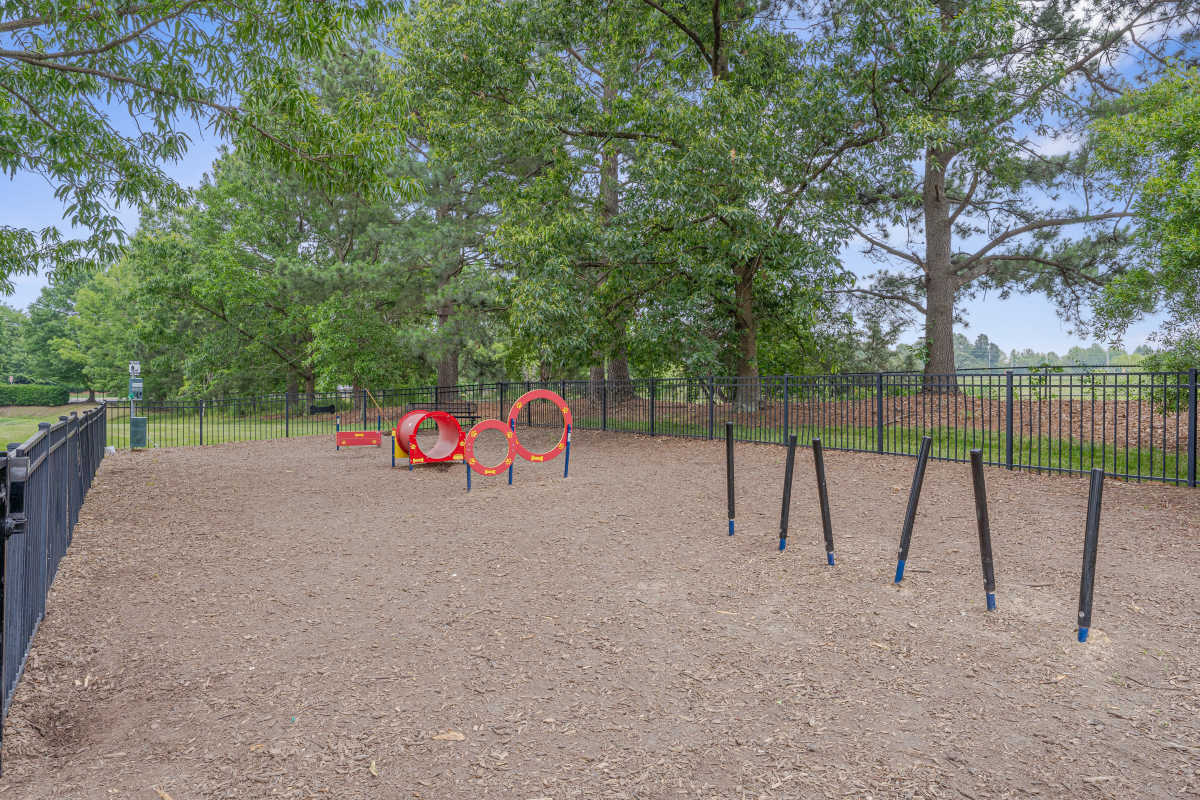 Community dog park at Kildaire Reserve Apartments, Cary, North Carolina