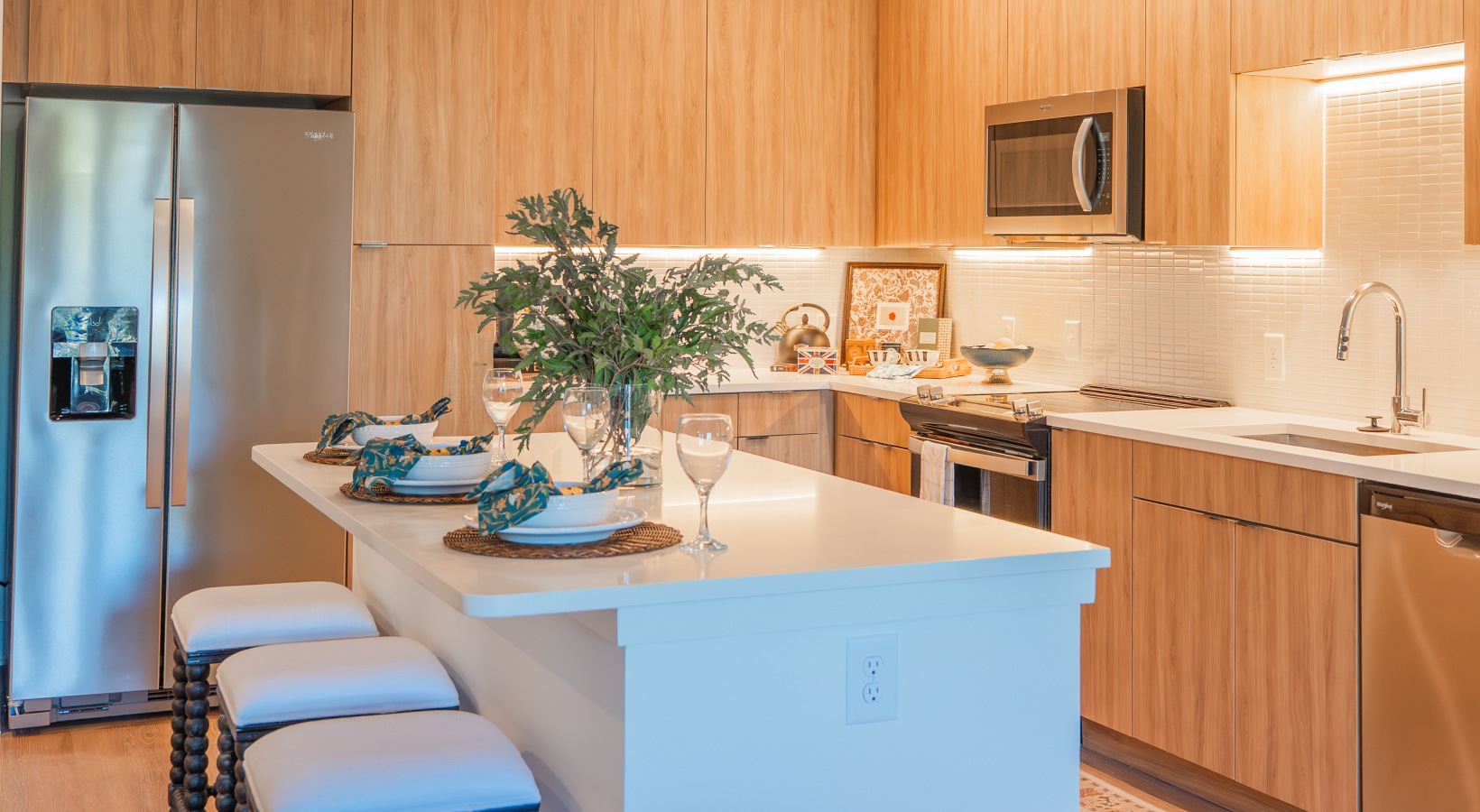 Spacious kitchens with thoughtful details