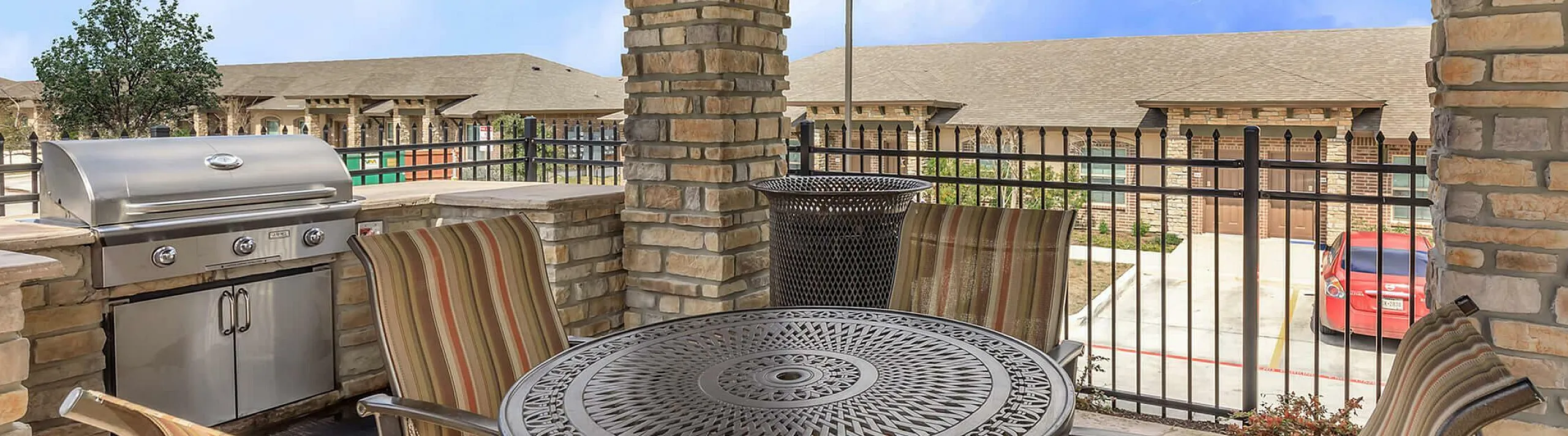outdoor grill and picnic area
