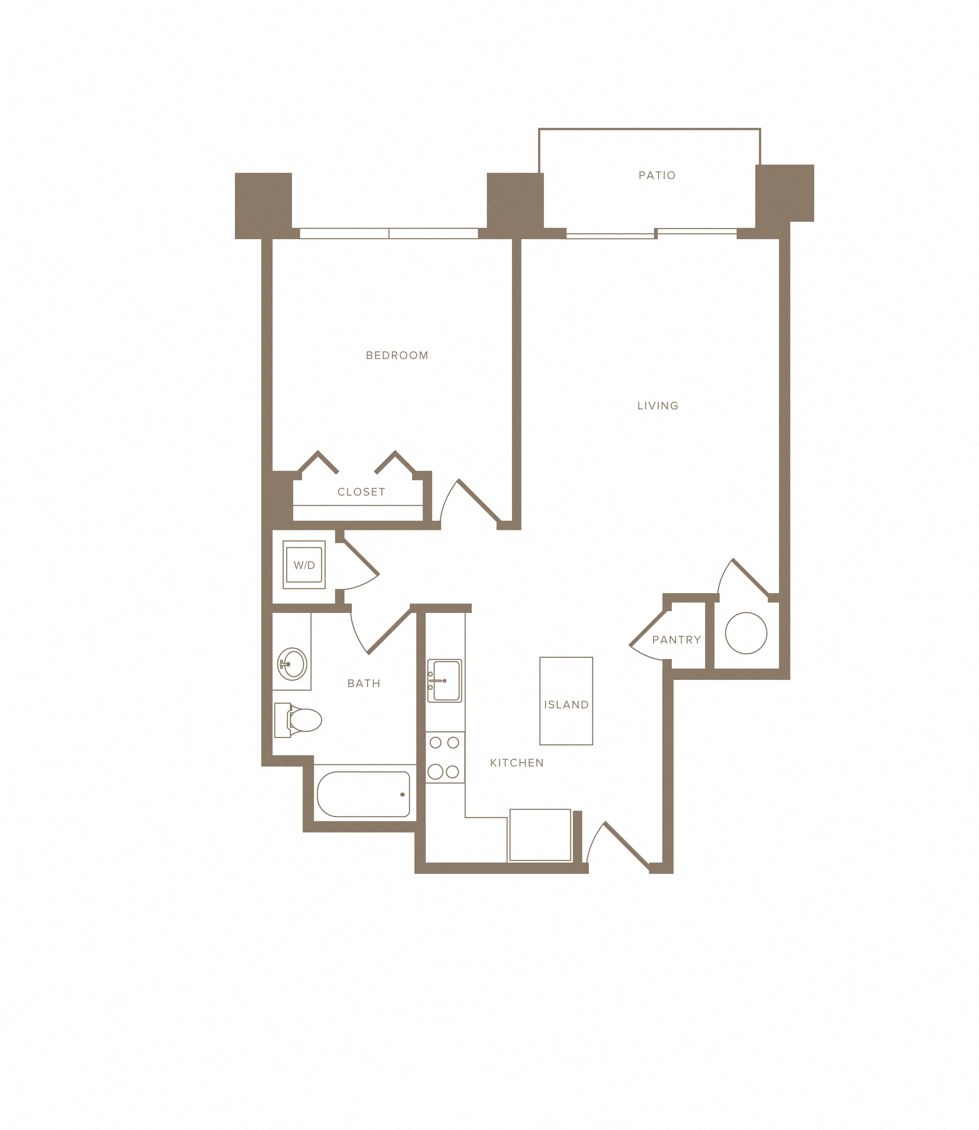 Apartment F-808 floorplan
