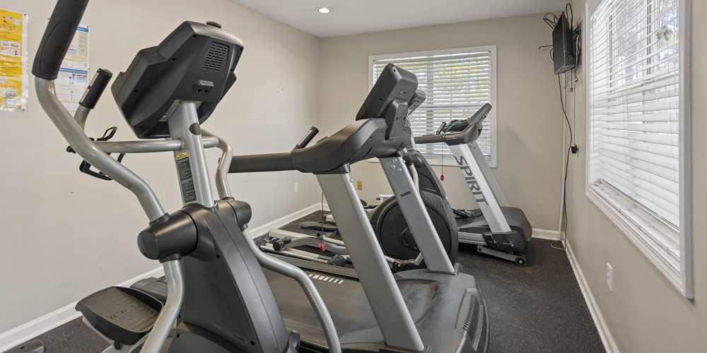 Fitness center at The George Apartment Homes in Savannah, Georgia
