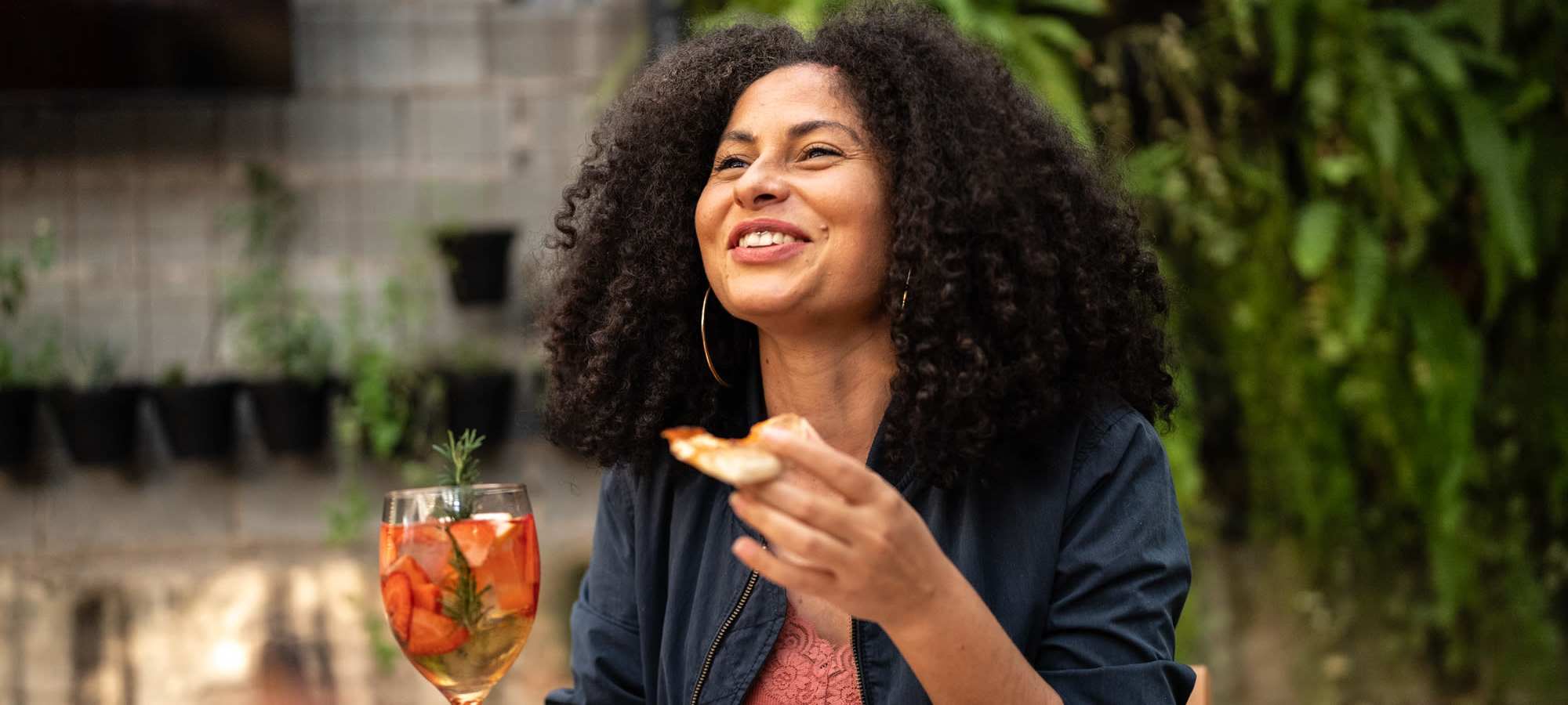 Resident having a drink near The Ellery of Cary in Cary, North Carolina