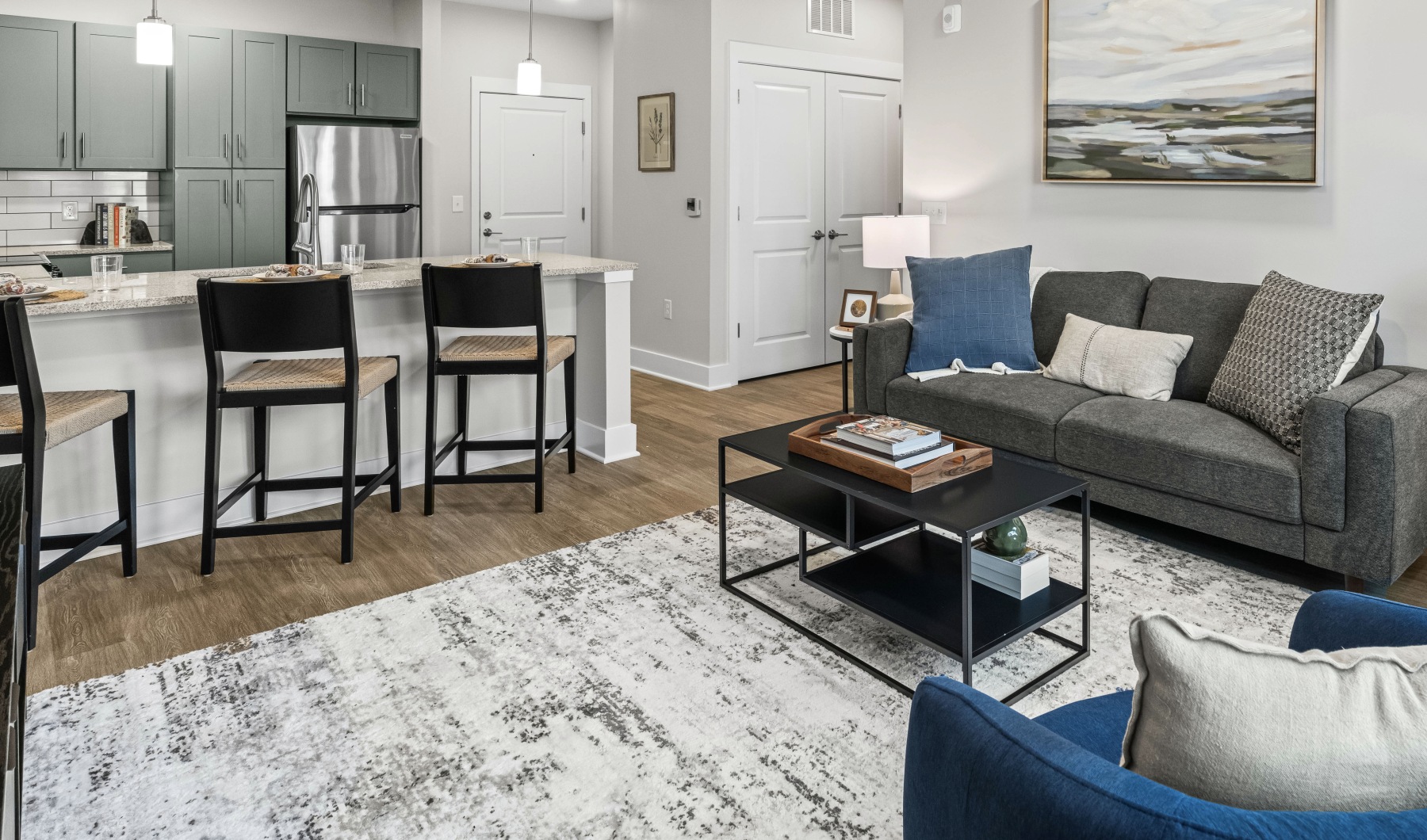 The Maddox 1 Bedroom Model Living Room