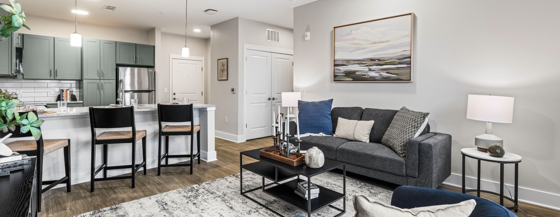 The Maddox 1 Bedroom Model Living Room