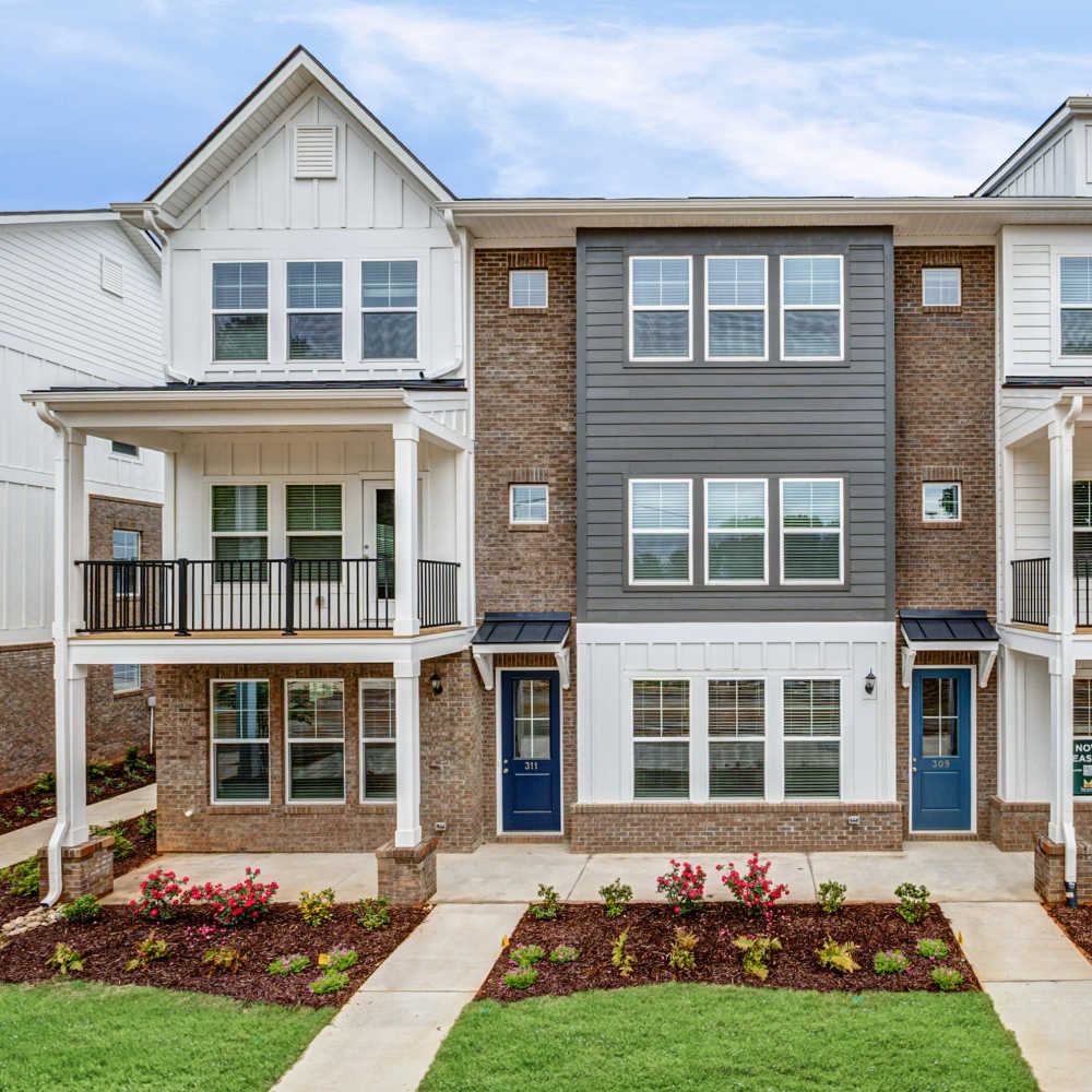 New townhomes at The Courts at Maverick Yards in Mauldin, South Carolina