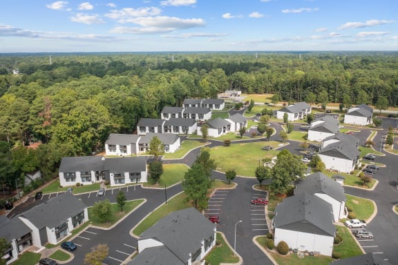 An Aerial view of a neighborhood at Dawson, North Carolina, 27804