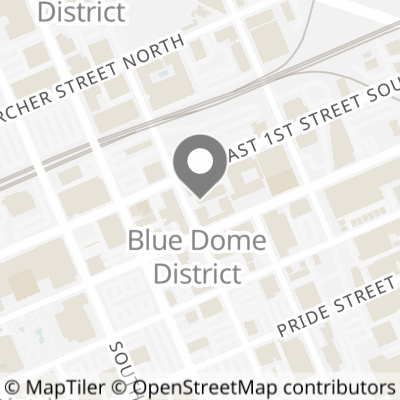 Map of the location of Santa Fe Square Apartments