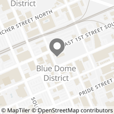 Map of the location of Santa Fe Square Apartments