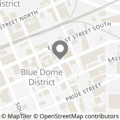 Map of the location of Santa Fe Square Apartments