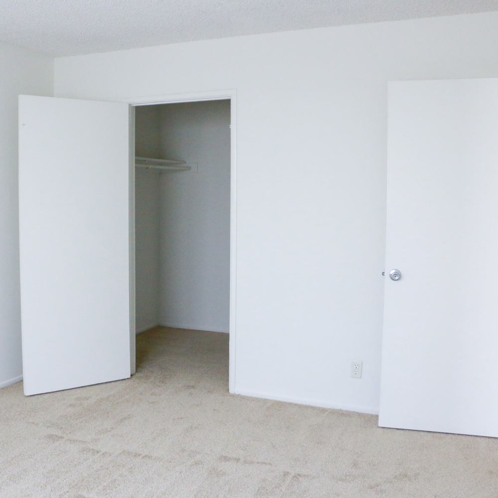 Bedroom with closet at Huntington Reef in Huntington Beach, California