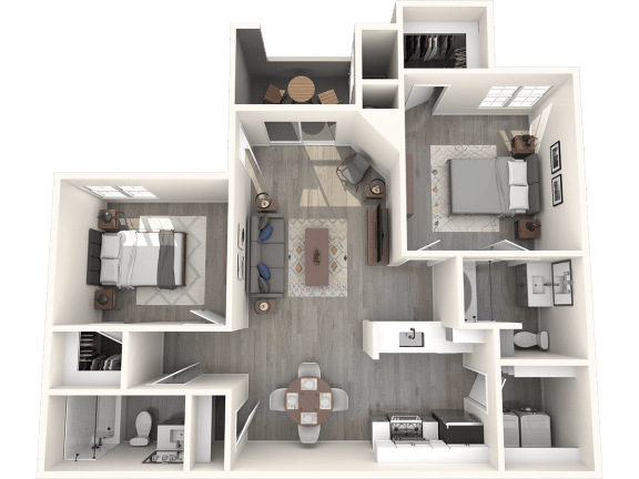a floor plan of a 1 bedroom apartment