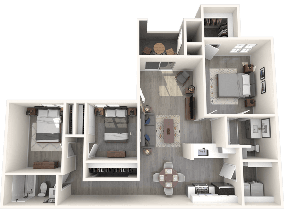 a floor plan of a 1 bedroom apartment