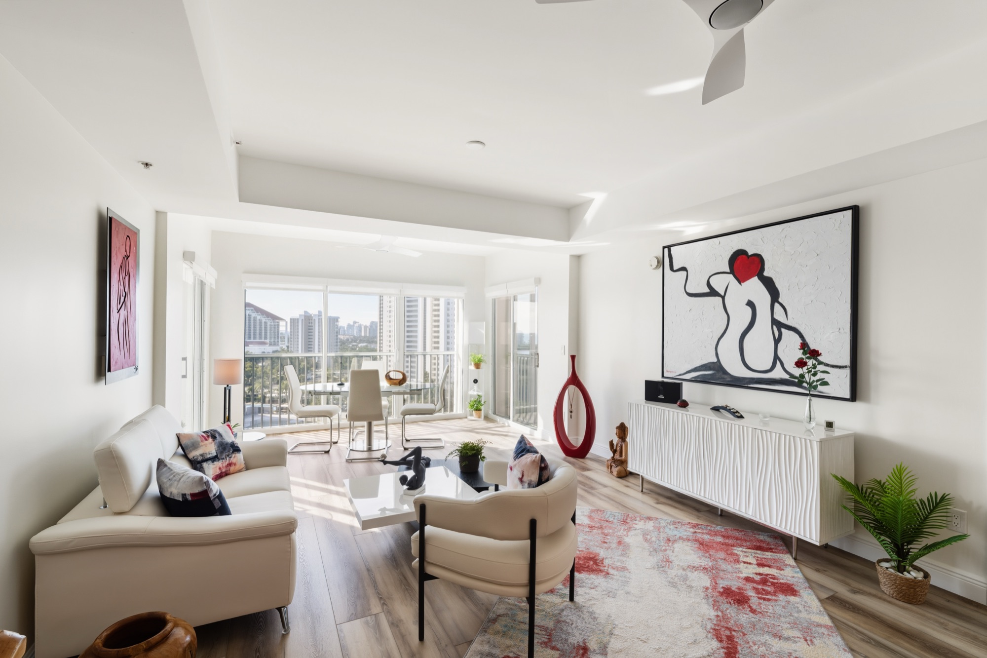 The Glenview lobby with refined interior design