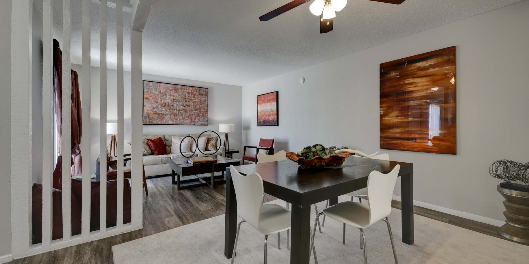 Dining area at The Fredd Townhomes in San Antonio, Texas