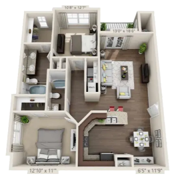 Go to The Carriage Floorplan page.