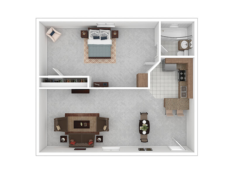 Our 1X1 is a 1 Bedroom, 1 Bathroom Apartment
