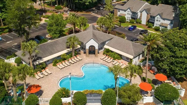 aerial of pool