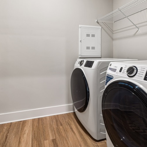 Laundry Room with ample shelving