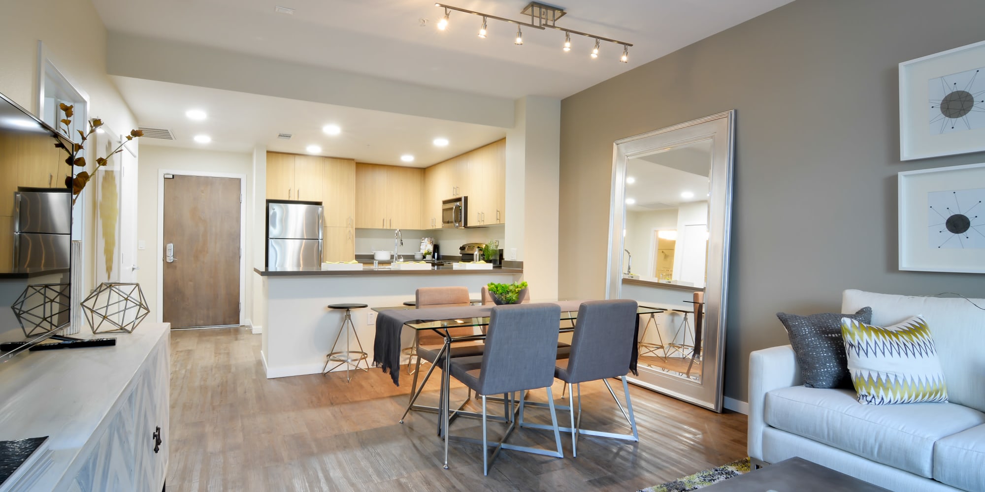 Living room at Domus on the Boulevard in Mountain View, California