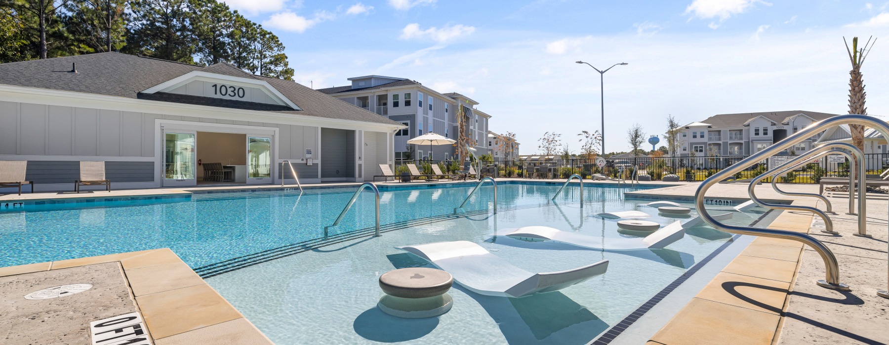 Pool with lounge seating