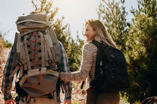 Friends backpacking
