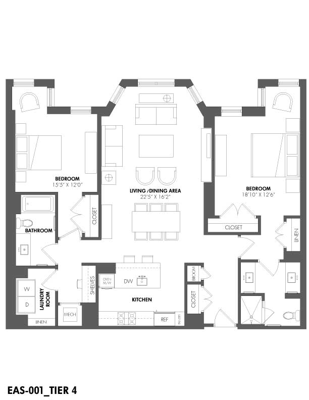 Apartment 108 floorplan