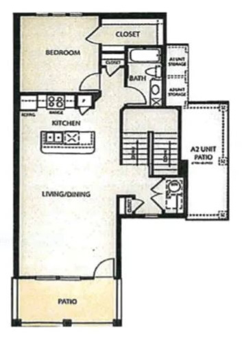 A2 - One Bedroom / One Bath - 925 Sq. Ft.*