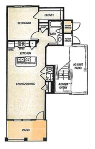 A1 - One Bedroom / One Bath - 787 Sq. Ft.*
