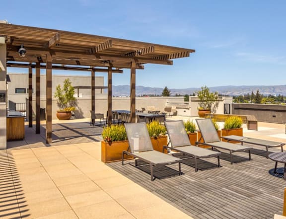 Apartment Deck at Misora Apartments, San Jose