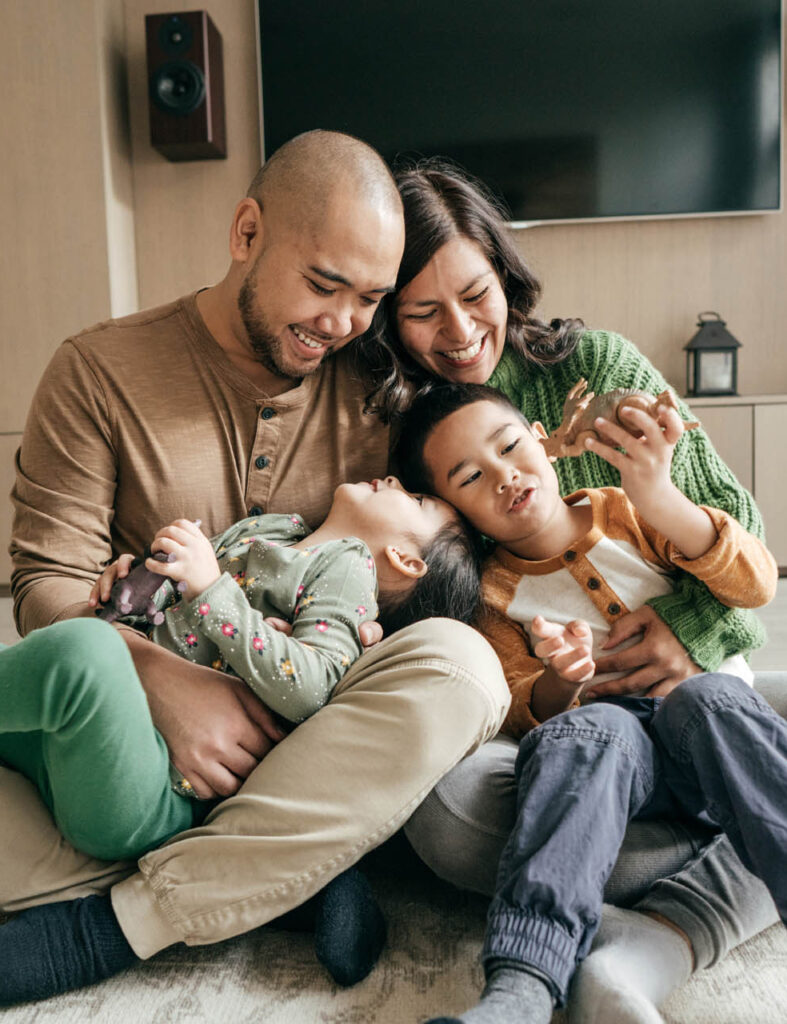 Family enjoying the holidays