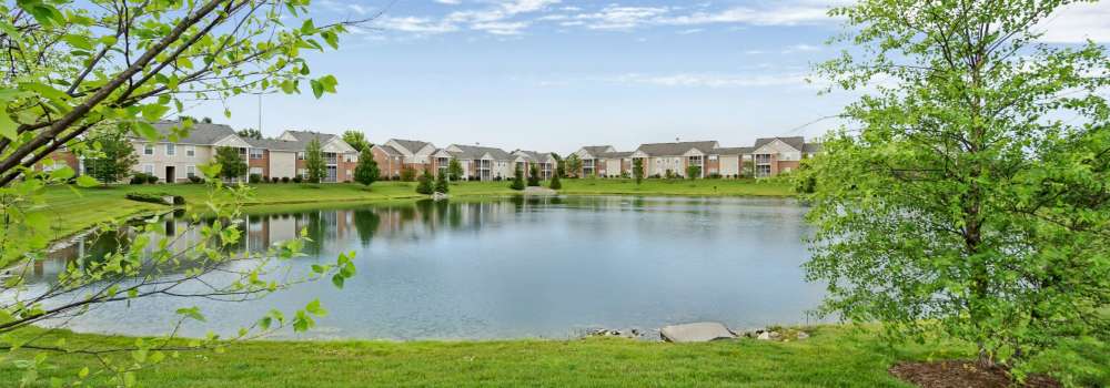 Private lake at Cumberland Pointe in Noblesville, Indiana
