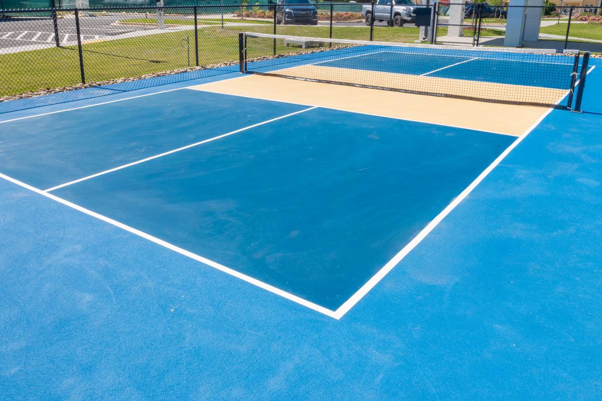 Pickleball court on-site at The Flats at Crosspointe in Columbia, South Carolina