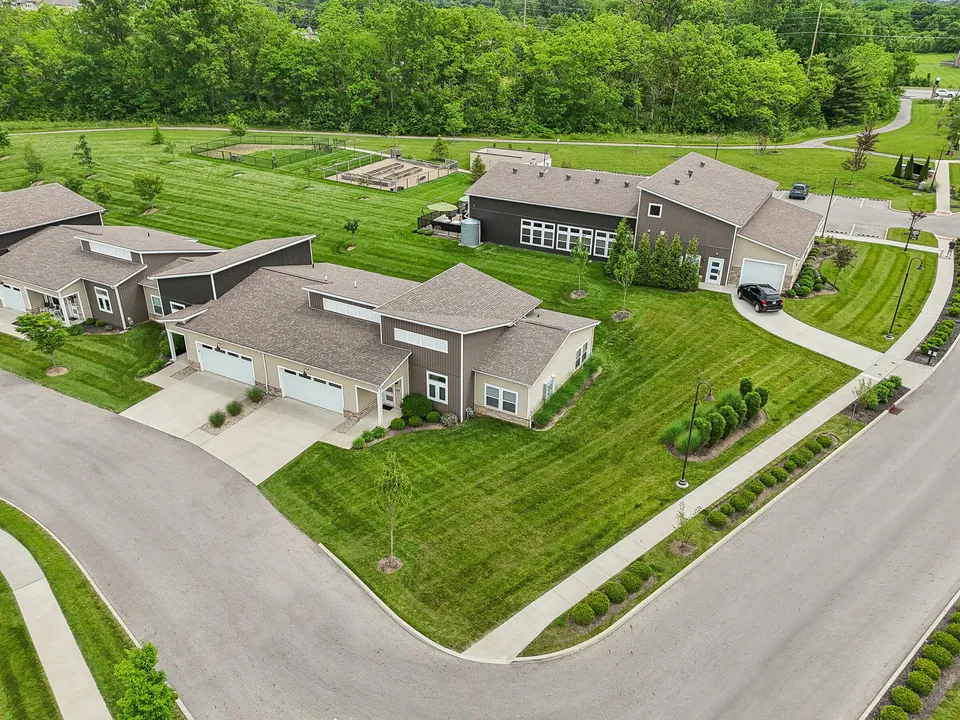 Aerial view of a Redbud Commons