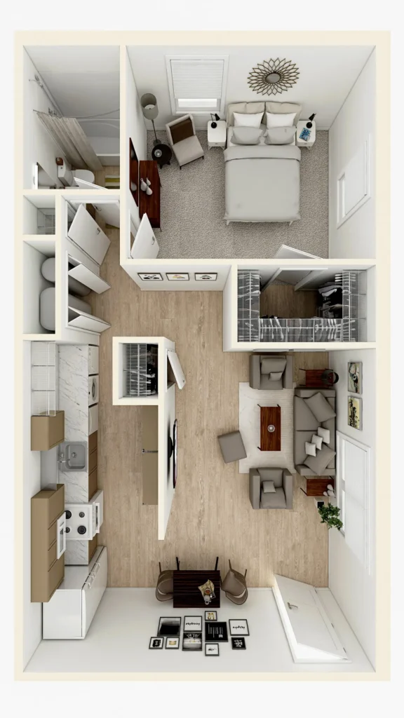 Trifecta on Red Mile One Bedroom Floor Plan copy