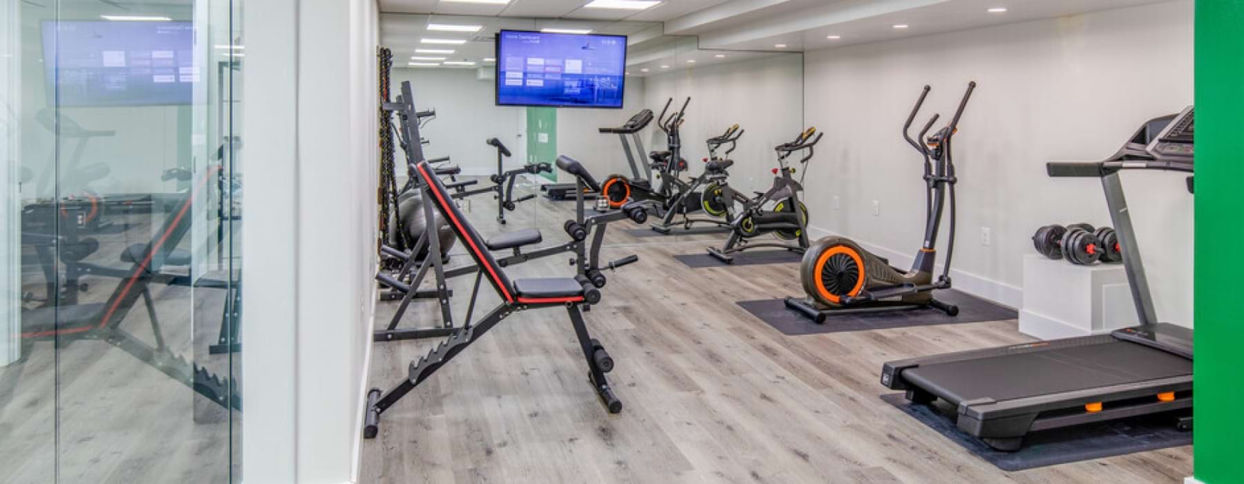 Open and well-lit fitness center