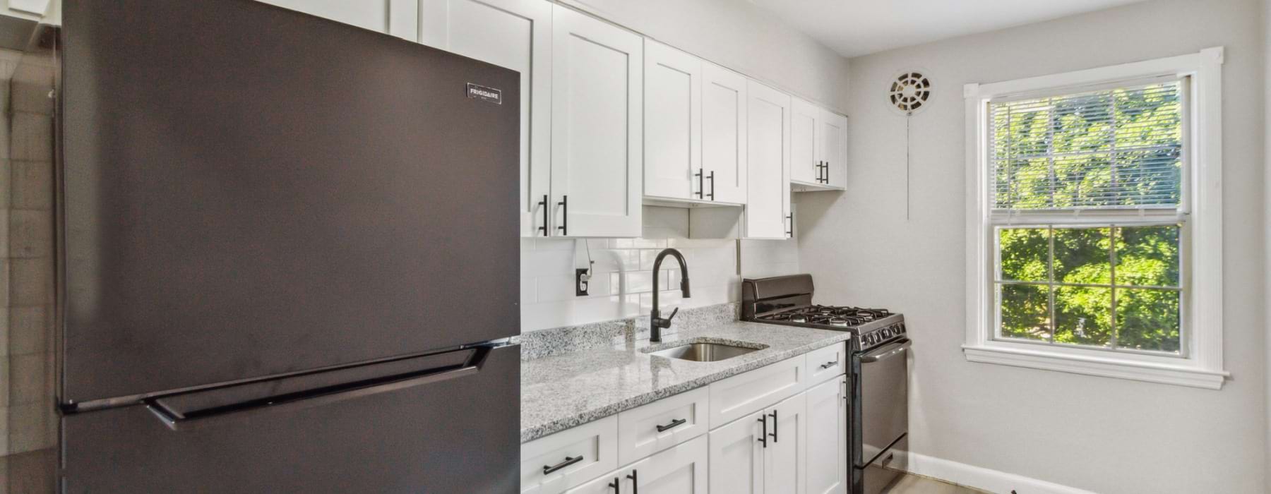 Well-lit kitchen with ample counter space