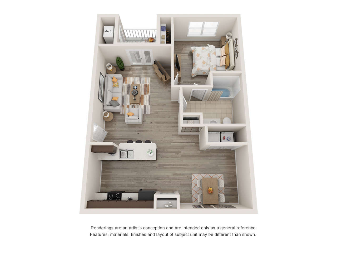 Menchaca 1 Bedroom Floorplan