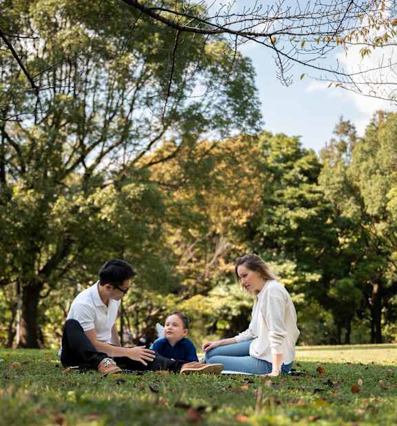 Happy Family at The Apartments at The Sycamores in Reston, VA