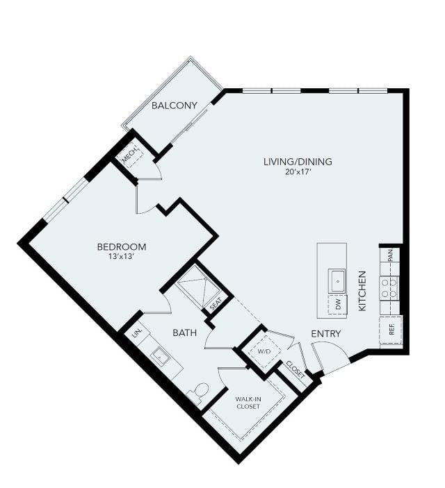 A4 | 1 bed 1 bath | 996 sq ft