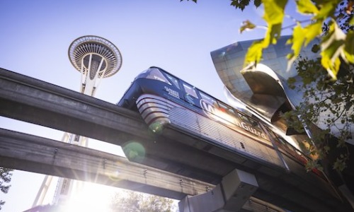 Space needle and monorail